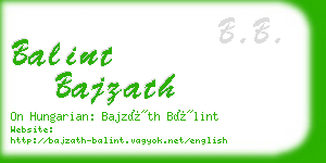 balint bajzath business card